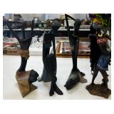 Four 15ï¿½ African Tribal Women Sculptures