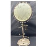 24ï¿½ Antique Metal Adjustable Shaving Mirror