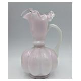Beautiful Fenton Silver Crest Light Pink Pitcher