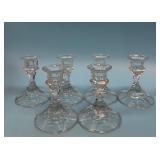 Six 4ï¿½ Crystal Candle Holders