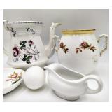 Vintage Tea pot, Vase, Bowl, Bells, etc.