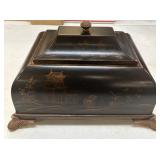 15ï¿½ Oriental Hand Carved/Painted On Lacquered Wood