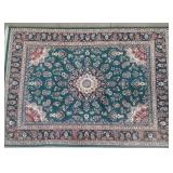 Large Green Fancy Area Rug