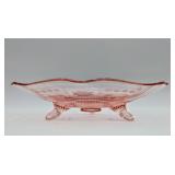Pink Depression Glass Footed Dish
