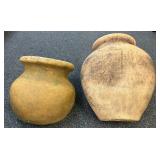 2 Open Bottom Concrete Pots