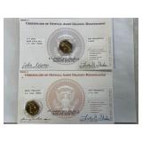 2007 Uncirculated 1$ John Adams Presidential Coins