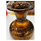 12ï¿½ Gold/Black Bamboo Vase