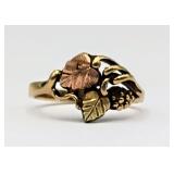 Nice 10k Black Hills Gold Leaf Ring