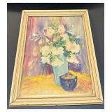 Framed Floral Water Color