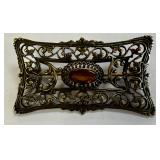 3ï¿½ Antique Victorian Fancy pin With Faceted Topaz