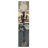 5 Ft Iron Outside Light With Glass Globe