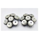 Vintage Mother of Pearl Rhinestone Earrings