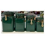4 Pc Green Canister Set