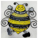 12ï¿½ Bee Attitudes Wall Plaque