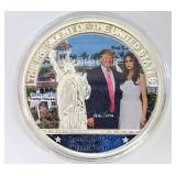 Donald & Melania Trump Silver Coin