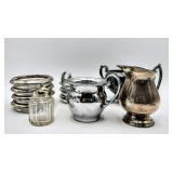 Silver Italian Coasters, Silver Sugar Bowls, etc.
