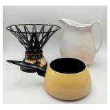 Royal Ironstone Pitcher, Paris, France Basket, Pot