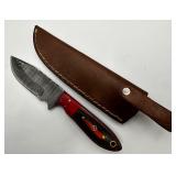 7ï¿½ Damascus Steel Blade Knife With Sheath