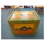 Spanish Green Painted Trunk