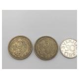 1985 $100 Estados Mexican Pesos & Swedish Coin