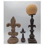 3 pcs. of Metal Fleur-de-Lis Decor