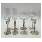 4 Wine Stems & 4 Champagne Flutes