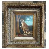 Original Oil on Canvas Painting by Myers 17.5x19.5