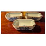3 Vintage Transferware Japanese Chopstick Rests
