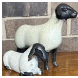 Nice Painted Bronze ï¿½Moutons de Laineï¿½ Style Sheep