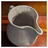 Vintage Blue Stripe Stoneware Pitcher