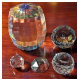 5 pcs. Faceted Glass Decor