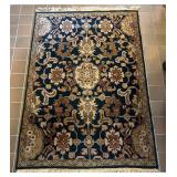 Brown, Tan & Black Area Rug with Fringe 47.5"X66"