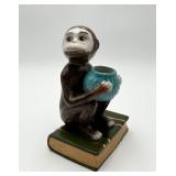 Vintage Ceramic Chinoiserie Monkey Holding Pot