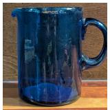 Cobalt Blue Glass Pitcher