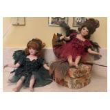 2 Vintage Porcelain Fairyï¿½s