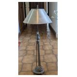 Vintage Bronze Lamp w/Metal Shade 36"