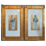 Pair of "Venetian Player" Art Pieces