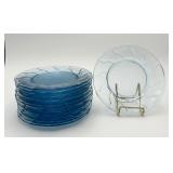 12 Fostoria Jamestown Blue Plates