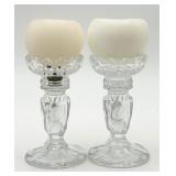 2 Vintage W. Germany Lead Crystal Candlesticks