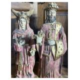 Very Nice Vintage Ceramic King & Queen Statues