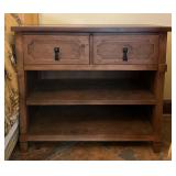2-Drawer Wood Side Table