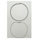 2 Pretty Rhinestone Necklaces