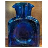 Vintage 60s BLENKO Blue Double Spout Pitcher