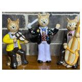Set Of 3 Vintage Porcelain Cat Figurines