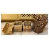 Variety Of 4 Woven Baskets