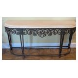 Stone & Metal Sofa Table 57" x 28"