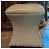Faux Leather Stool 16" x 19"