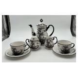 Aux Au Province Black & White Coffee/Tea Set