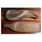 2 Vintage Wooden Trays