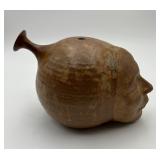 Signed Clay Pottery Head Pipe